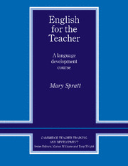 ENGLISH FOR THE TEACHER. A LANGUAGE EXTENSION COUR