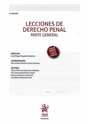 LECCIONES DE DERECHO PENAL PARTE GENERAL 3ª EDICION 2016
