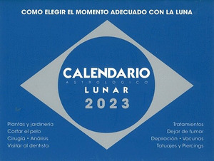 CALENDARIO ASTROLÓGICO LUNAR 2023