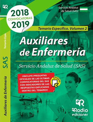 AUXILIARES DE ENFERMERIA DEL SAS. TEMARIO ESPECIFICO. VOLUMEN 2.