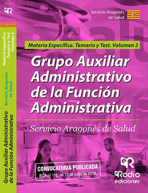 GRUPO AUXILIAR ADMINISTRATIVO DE LA FUNCION ADMINISTRATIVA DEL SALUD. MATERIA ES