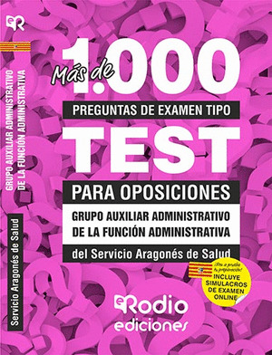 GRUPO AUXILIAR ADMINISTRATIVO DE LA FUNCION ADMINISTRATIVA DEL SALUD. MAS DE 1.0