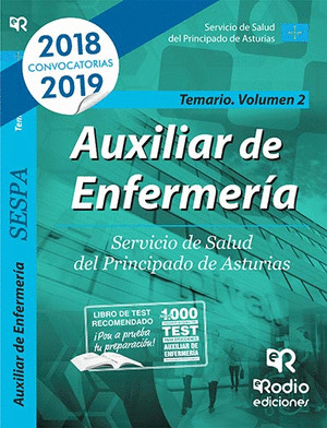 AUXILIAR DE ENFERMERIA. SERVICIO DE SALUD DEL PRINCIPADO DE ASTURIAS. TEMARIO VO