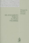 DEL DOCUMENTO PUBLICO AL TITULO