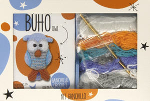 BUHO. KIT GANCHILLO LIBRO Y MATERIALES