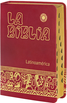 LA BIBLIA LATINOAMÉRICA [LETRA GRANDE] SIMIL-PIEL ROJA, CANTO DORADO, CON UÑEROS