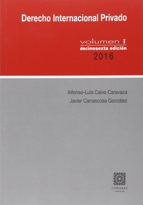 DERECHO INTERNACIONAL PRIVADO, VOL I
