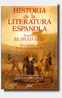 HISTORIA DE LA LITERATURA ESPAÑOLA:  EL SIGLO XVIII