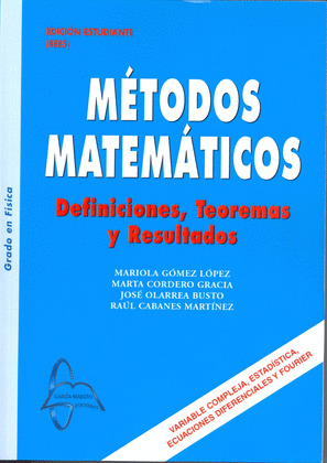 MÉTODOS MATEMÁTICOS: DEFINICIONES, TEOREMAS Y RESULTADOS