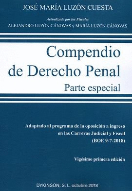 COMPENDIO DE DERECHO PENAL. PARTE ESPECIAL