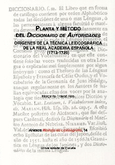 PLANTA Y METODO DEL DICCIONARIO DE AUTORIDADES