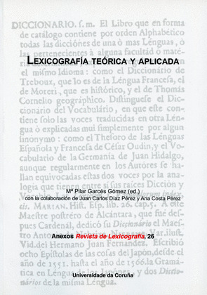 LEXICOGRAFÍA TEÓRICA Y APLICADA