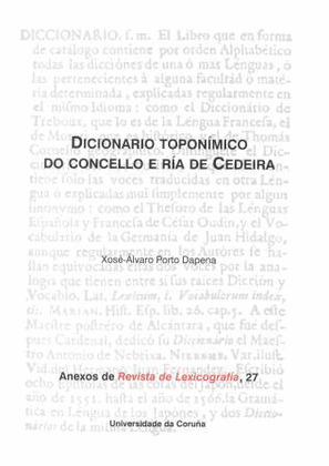 DICIONARIO TOPONIMICO DO CONCELLO E RIA DE CEDEIRA