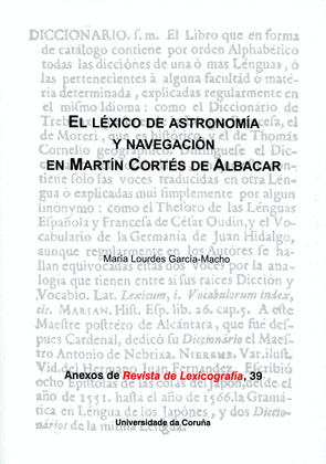 EL LEXICO DE ASTRONOMIA Y NAVEGACION EN MARTIN CORTES DE ALBACAR
