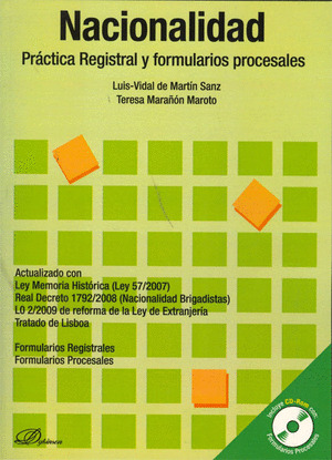 NACIIONALIDAD PRACTICA REGISTRAL Y FORMULARIOS PROCESALES + CD