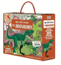 VIAJA, CONOCE, EXPLORA: LOS DINOSAURIOS (LIBRO Y PUZLE OVALADO)