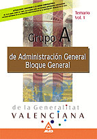 GRUPO A DE ADMINISTRACION GENERAL DE LA GENERALITAT VALENCIANA. MATERIAS COMUNES