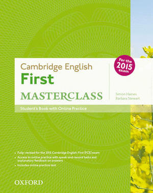 FIRST MASTERCLASS STUDENT'S BOOK+ONLINE PRACTICE TEST (FCE EXAM 2015)