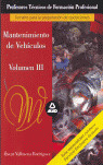 TEMARIO VOLUMEN III MANTENIMIENTO DE VEHICULOS