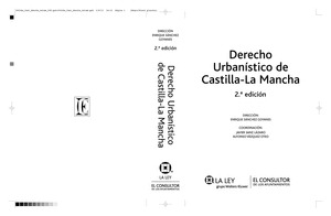 DERECHO URBANÍSTICO DE CASTILLA-LA MANCHA