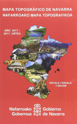 MAPA TOPOGRAFICO DE NAVARRA, E 1:200.000 / NAFARROAKO MAPA TOPOGRAFIKOA, E 1:200