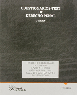 CUESTIONARIOS TEST DE DERECHO PENAL