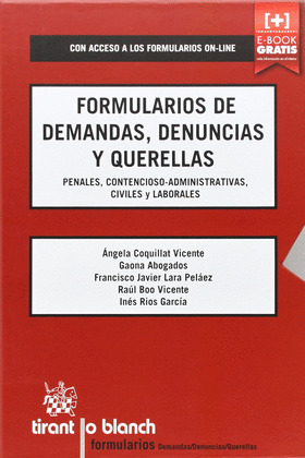 FORMULARIOS DE DEMANDAS, DENUNCIAS Y QUERELLAS