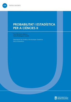 PROBABILITAT I ESTADISTICA PER A CIENCIES II