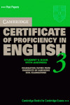 CAMBRIDGE CERTIFICATE OF PROFICIENCY IN ENGLISH, 3 KEY+CD