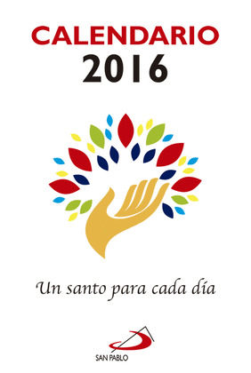 CALENDARIO 2016 UN SANTO PARA CADA DIA LETRA GRANDE+SOPORTE
