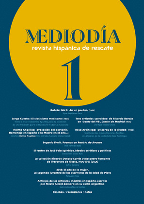 MEDIODIA. REVISTA HISPANICA DE RESCATE. 1