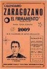 CALENDARIO ZARAGOZANO, 2009