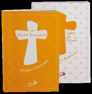 MINIPACK PRIMERA COMUNION (SANTOS EVANGELIOS+LIBRO FIRMAS)