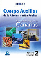 TEMARIO 2 DEL CUERPO AUXILIAR DE LA ADMINISTRACION PUBLICA DE LA COMUNIDAD AUTONOMA DE CANARIAS.