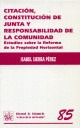 CITACION CONSTITUCION DE JUNTA Y RESPONSABILIDAD DE LA COMUNIDAD