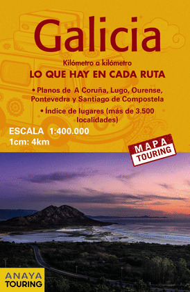 MAPA TOURING. MAPA DE CARRETERAS GALICIA 1:340.000 (2018)