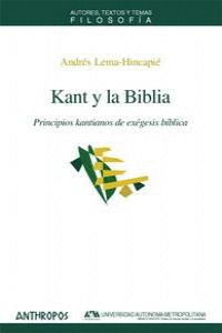 KANT Y LA BIBLIA: PRINCIPIOS KANTIANOS DE EXÉGESIS BÍBLICA