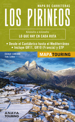 MAPA TOURING DE LOS PIRINEOS 1:340.000 -  (DESPLEGABLE)