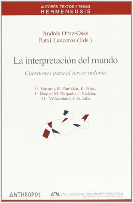 LA INTERPRETACION DEL MUNDO