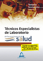 TÉCNICOS ESPECIALISTAS DE LABORATORIO DEL SERVICIO ARAGONÉS DE SALUD. TEMARIO PA
