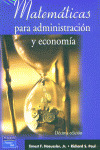 MATEMATICAS PARA ADMINISTRACION Y ECONOMIA