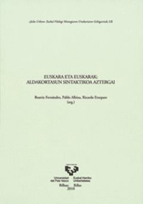 EUSKARA ETA EUSKARAK. ALDAKORTASUN SINTAKTIKOA AZTERGAI