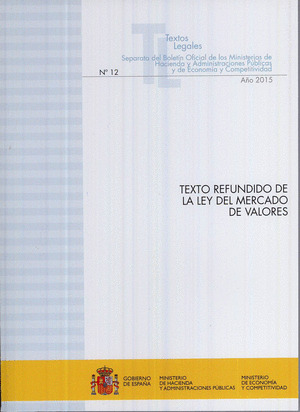 TEXTO REFUNDIDO DE LA LEY DEL MERCADO DE VALORES
