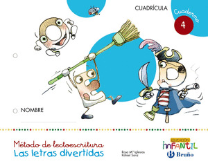 LAS LETRAS DIVERTIDAS CUADRICULA CUADERNO 4