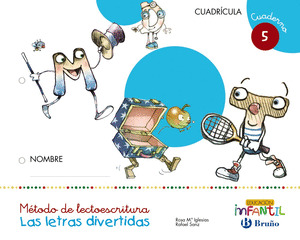 LAS LETRAS DIVERTIDAS CUADRICULA CUADERNO 5