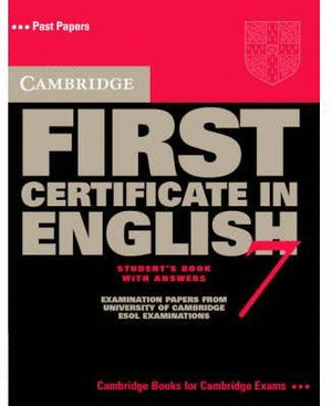 C.FIRST CERTIF.ENGLISH 7. STŽS WITH KEY