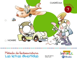 LAS LETRAS DIVERTIDAS CUADRICULA CUADERNO 7