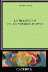 LA TRADUCCIÓN DE LOS NOMBRES PROPIOS