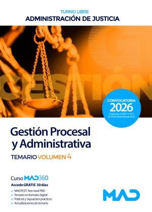 TEMARIO VOLUMEN 2 CUERPO DE GESTIÓN PROCESAL Y ADMINISTRATIVA