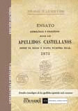 ENSAYO HISTÓRICO ETIMOLÓGICO Y FILOLÓGICO SOBRE LOS APELLIDOS CASTELLANOS